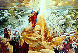 The waves of the Red Sea parted