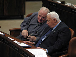 Tommy Lapid and Ariel Sharon