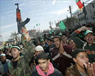 Hamas activists in Gaza
