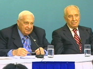 PM Ariel Sharon and Shimon Peres