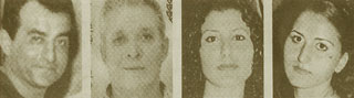 the victims - Michel Bahous, Nadir Hayak, sisters Hazar and Dina Turki