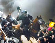 Israeli policeman evicting Jewish settlers