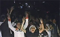 Palestinians in Gaza celebrating the murder