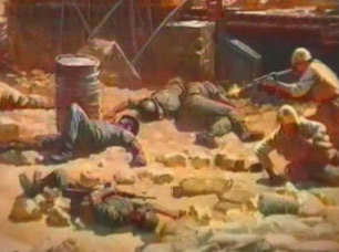 Egyptian soldiers shooting Israeli prisoners, Yom-Kippur War, 1973