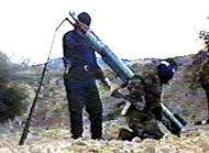 Palestinian terrorists launching rockets