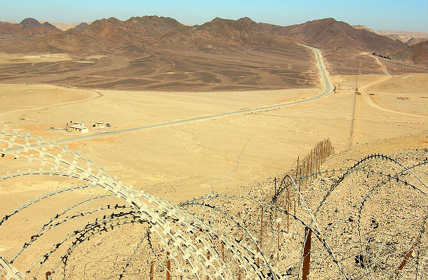 Egypt Israel border near Eilat