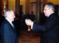 Noah Flug with The President of Poland Aleksander Kwasniewski