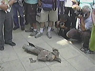 Qassam rocket in Sderot