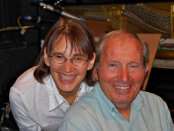 Ginat and Sheldon Rice at IsraCast Studios