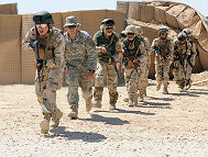 Iraqi commandos training with US soldiers in Baghdad, 2010. (photo credit: US Army)
