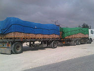 Cargo entering Gaza at Kerem Shalom crossing (CC IDF)