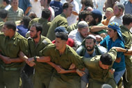 Israel's evacuation of Israeli settlers from the Gaza strip caused much internal turmoil.