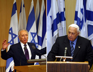 MK Peres - PM Sharon (Photo: Amit Shabi)