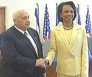 Ariel Sharon & Condoleezza Rice