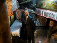 Barack Obama tours the crypt containing the birthplace of Jesus at Church of the Nativity in Bethlehem (Official White House Photo by Pete Souza)