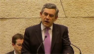 Gordon Brown's addresses the Israeli Parliament