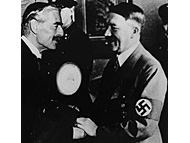 Neville Chamberlain and Adolf Hitler