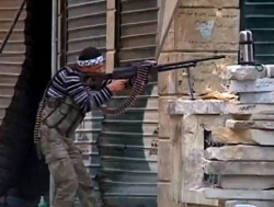 FSA (Free Syrian Army) figther in Alepo, Syria