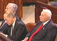 Olmert & Sharon in Knesset Vote