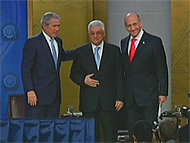 Bush, Abbas and Olmert in Annaplois