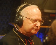 Cardinal Marc Ouellet at IsraCast Studios in Jerusalem