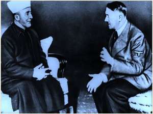 Hitler and the Mufti of Jerusalem meet.