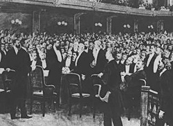Herzl in the First Zionist Congress