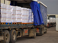 Humanitarian aid transfered by Israel to the Gaza Strip