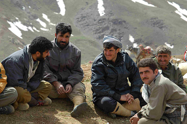 Iraqi Kurdish smugglers near the border of Iraq