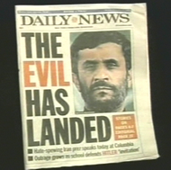 Daily News: 'The evil has landed'