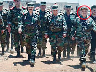 MUNIR ALI NAIM SHAITI (circled) has been identified as Hezbollah’s leader on the eastern Golan Heights (photo credit: ARAB MEDIA)