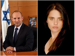 Jewish Home Ministers Naftali Bennet & Ayelet Shaked (CC Wikimedia Commons)