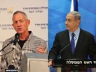 From left to right: Benny Gantz, Benjamin Netanyahu (CC: Foreign and Commonwealth Office - Prime Minister Netanyahu)