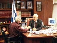 IsraCast's David Essing with Reuvin Rivlin