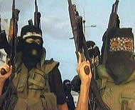 Hamas members in Gaza Strip
