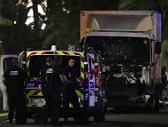 Aftermath from the terror attack in Nice, France.