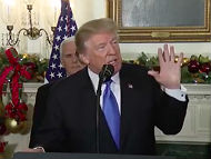 US President Trump making historic speech about Jerusalem being capital of Israel