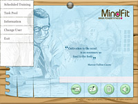MindFit main page - Exercise these lazy brain cells.