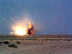 In order to weaken a potentially dangers rock, a deep underground explosions will be performed.